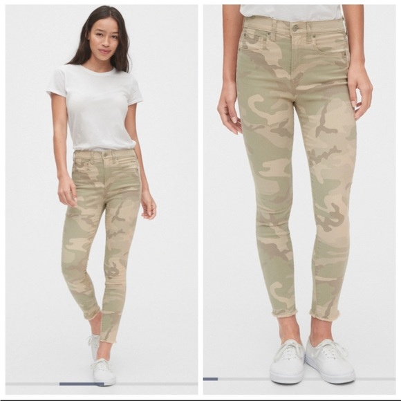 Gap High rise true skinny camo jeans size 6/28P - Picture 6 of 7